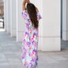 Sukienka maxi liliowa Rose - obrazek 3