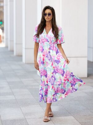 Sukienka maxi liliowa Rose