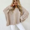 Sweter oversize beżowy By Me