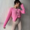 Sweter rozpinany różowy - Esprit - obrazek 2