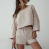 Bluza beżowa oversize ENJOY - obrazek 3