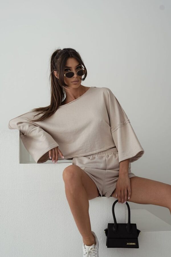 Bluza beżowa oversize ENJOY - obrazek 4
