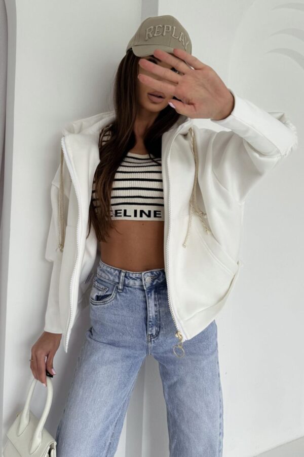 Bluza rozpinana biała Vogue ZIP - obrazek 2