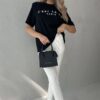T-shirt z poduszkami czarny C'EST LA VIE - obrazek 2