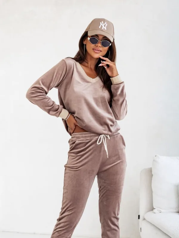 Dres welurowy cappuccino Toronto - obrazek 2