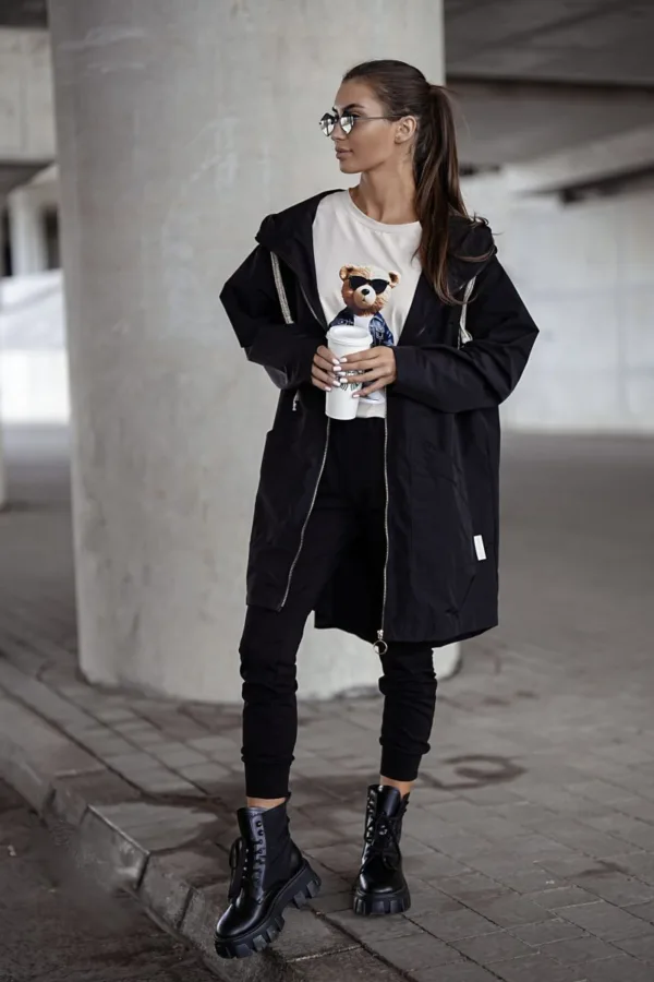 Kurtka parka LONDON czarna
