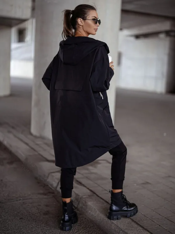 Kurtka parka LONDON czarna - obrazek 3