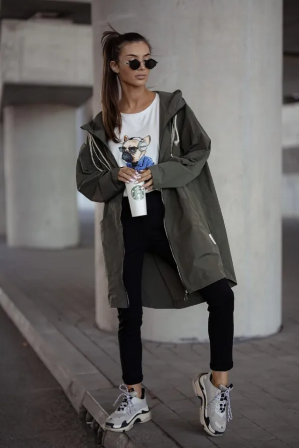 Kurtka parka LONDON khaki - obrazek 2