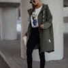Kurtka parka LONDON khaki - obrazek 4