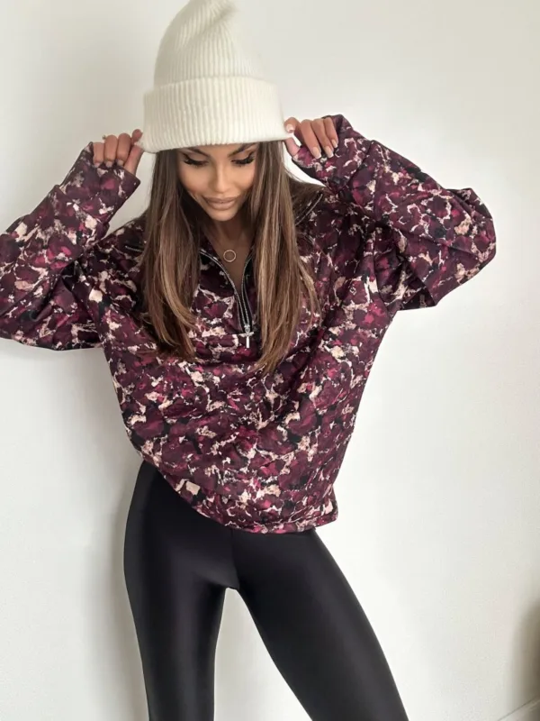 Bluza bordowa rozpinana
