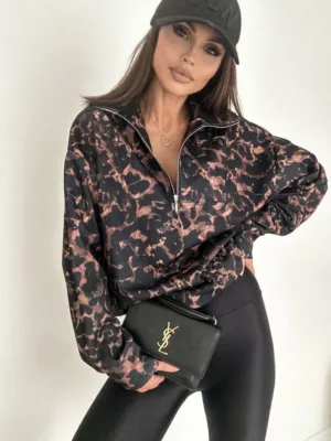 Bluza w panterkę rozpinana