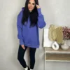 Bluza z kapturem z uszami lila - obrazek 3