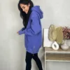 Bluza z kapturem z uszami lila - obrazek 4