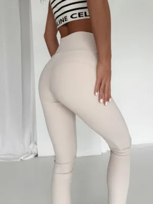 Legginsy PUSH UP jasny beż