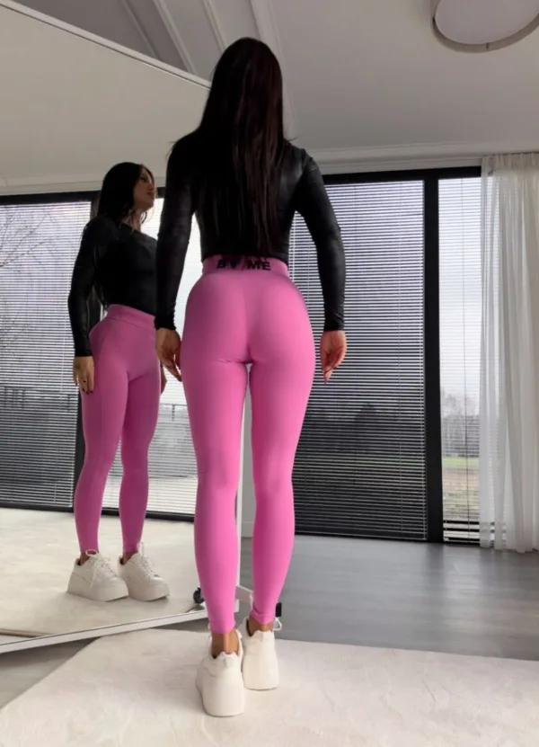 Legginsy różowe GYM - obrazek 3