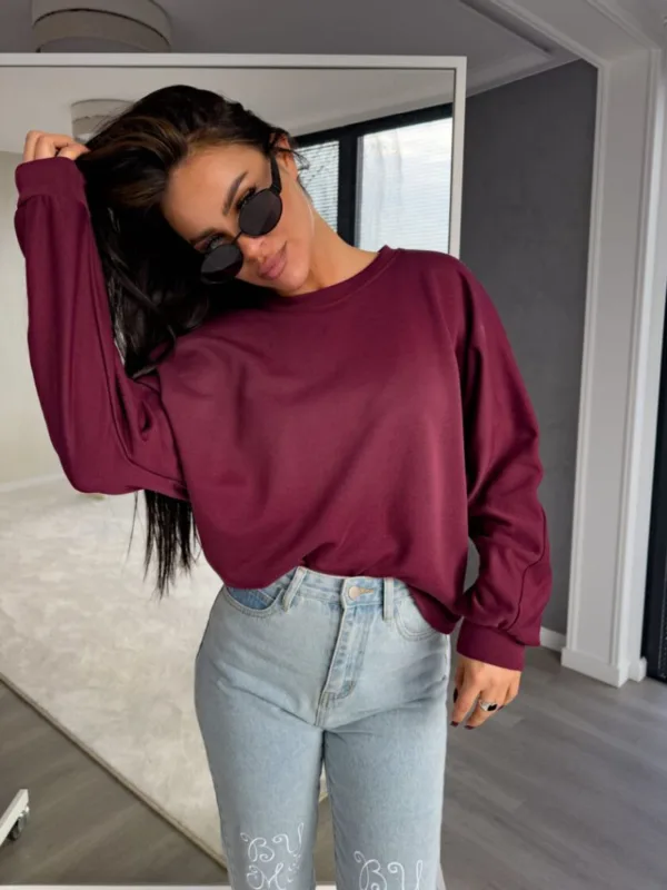 Bluza LAVITA bordowa - obrazek 2