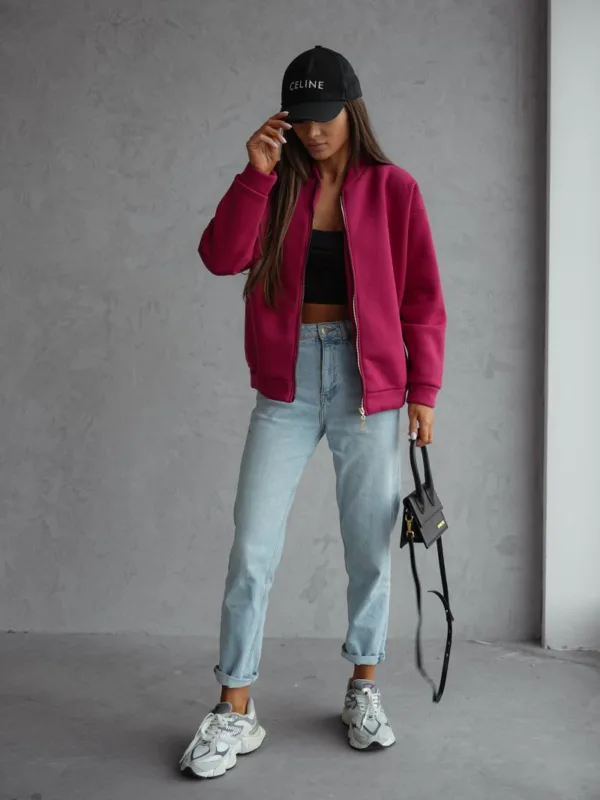 Bluza bomberka bordowa Fancy