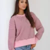 Bluza różowa w paski Merci - obrazek 2