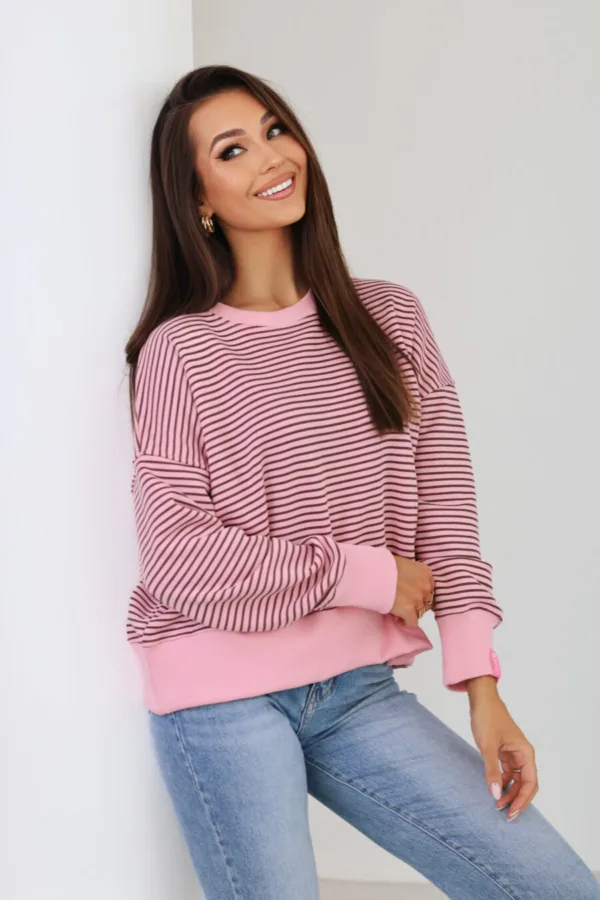 Bluza różowa w paski Merci