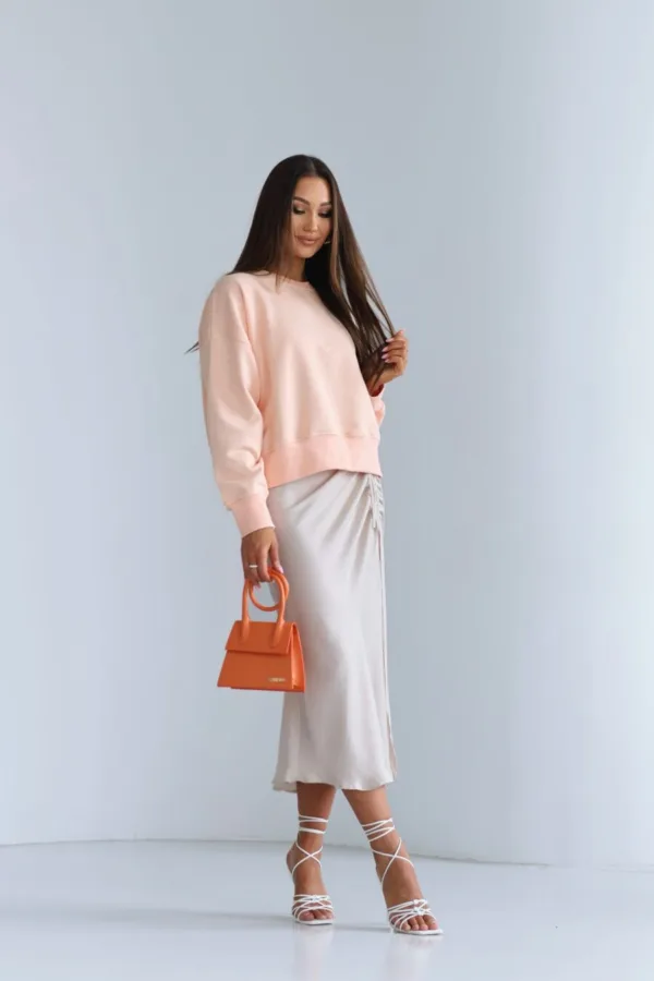 Bluza gładka LUIZA brzoskwiniowa - obrazek 4