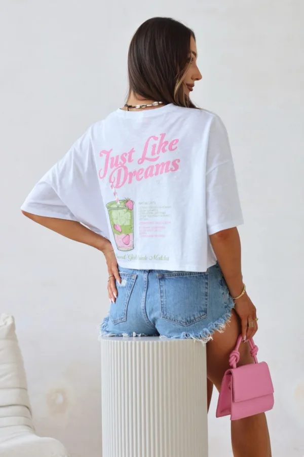 T-shirt biały Cleo MIA - obrazek 3