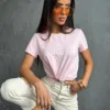T-shirt Lamanuel różowy STYLER - obrazek 3