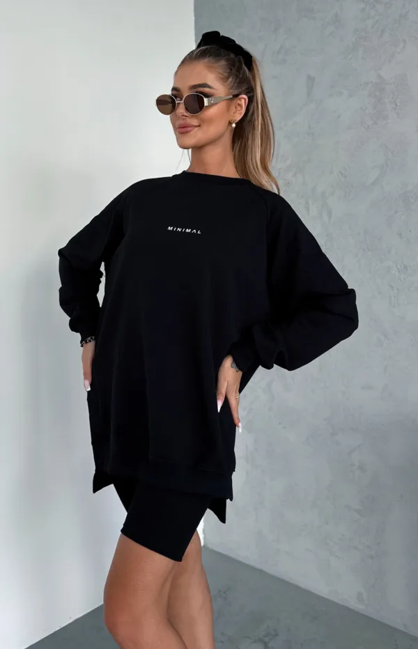 Bluza czarna MINIMAL - obrazek 3