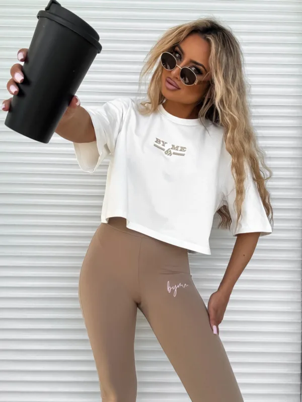 T-shirt ecru BY ME Bossy - obrazek 4