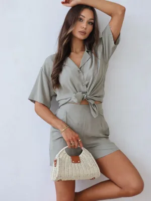Komplet letni oliwkowy Summer