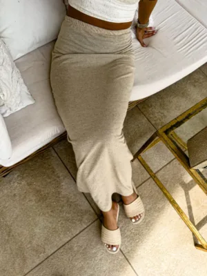 Spódnica maxi beżowa Vogue