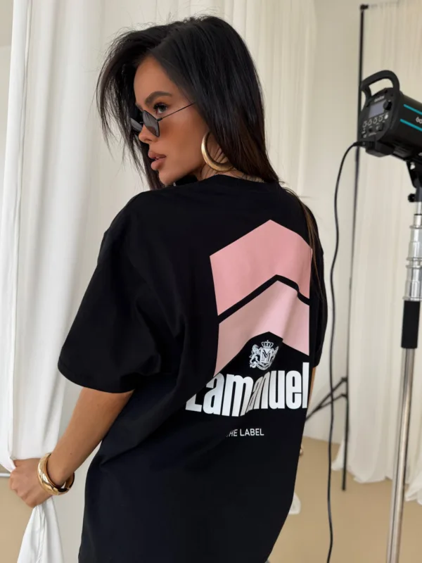 T-shirt Lamanuel oversize SMOKED czarny - obrazek 3