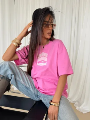 T-shirt Lamanuel oversize SMOKED różowy
