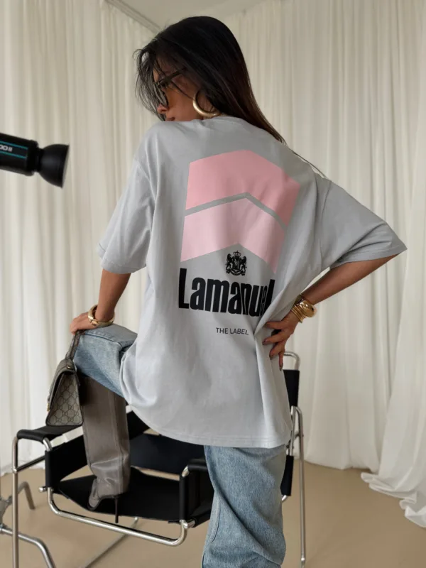 T-shirt Lamanuel oversize SMOKED szary - obrazek 3