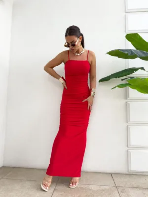Sukienka maxi czorwona By Me Aura
