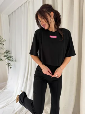 T-shirt czarny MINIMAL