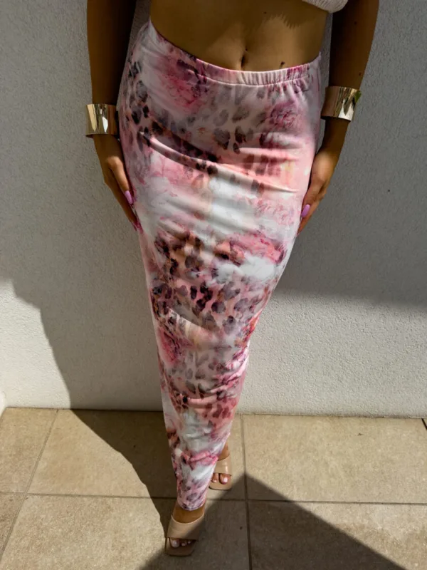 Spódnica maxi morelowa Vogue - obrazek 2