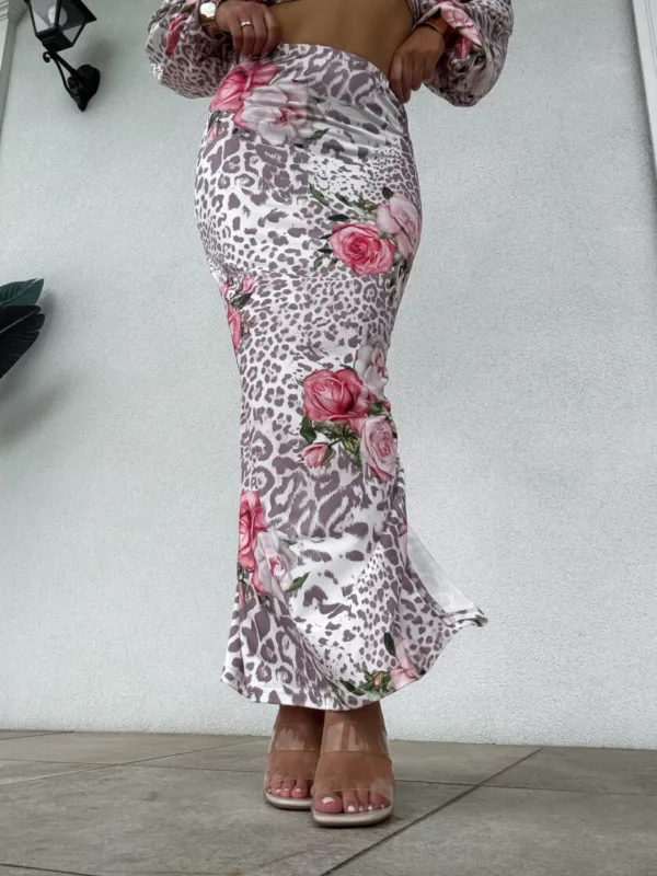 Spódnica maxi w panterkę Rose Vogue - obrazek 4