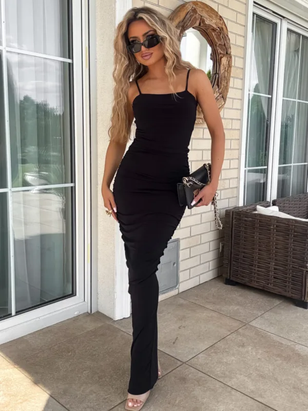 Sukienka maxi czarna By Me Aura - obrazek 2