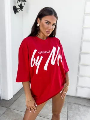 Sukienka T-shirt By me czerwona