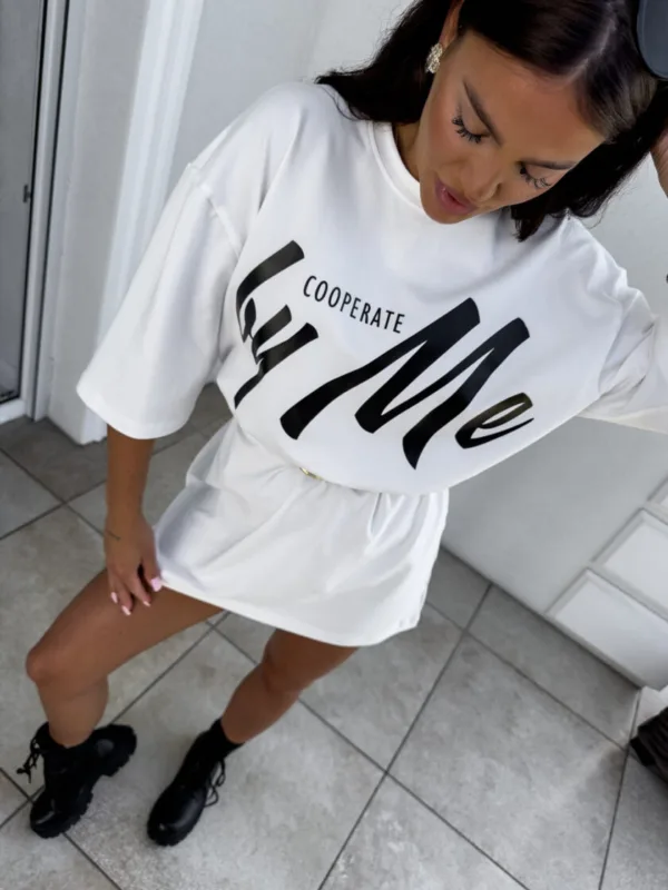 Sukienka T-shirt By me ecru