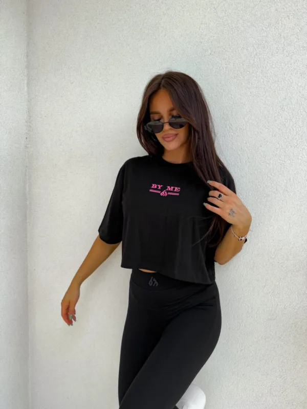 T-shirt czarny BY ME Bossy - obrazek 5