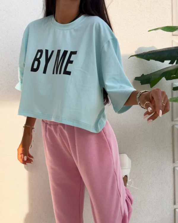 T-shirt błękitny By Me Kansas