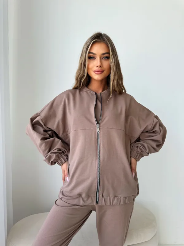 Bluza bomberka mokka The Still - obrazek 2