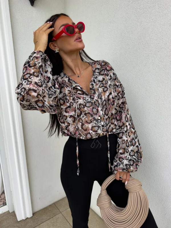 Bluzka boho w panterkę - obrazek 5