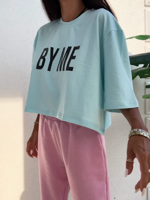 T-shirt błękitny By Me Kansas - obrazek 2
