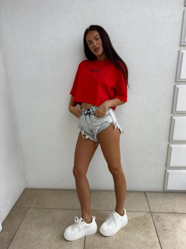 T-shirt czerwony BY ME Bossy - obrazek 5
