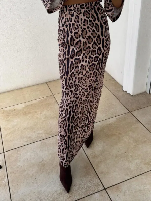 Spódnica maxi w panterkę II Vogue - obrazek 4