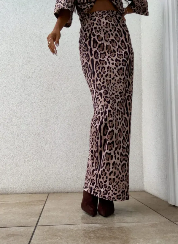 Spódnica maxi w panterkę II Vogue - obrazek 2