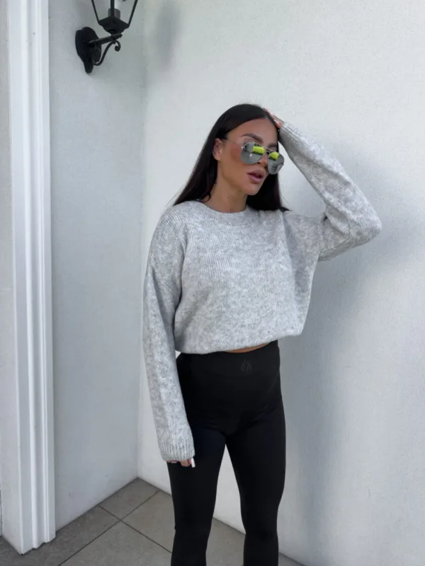 Sweter szary By Me NERYS - obrazek 6