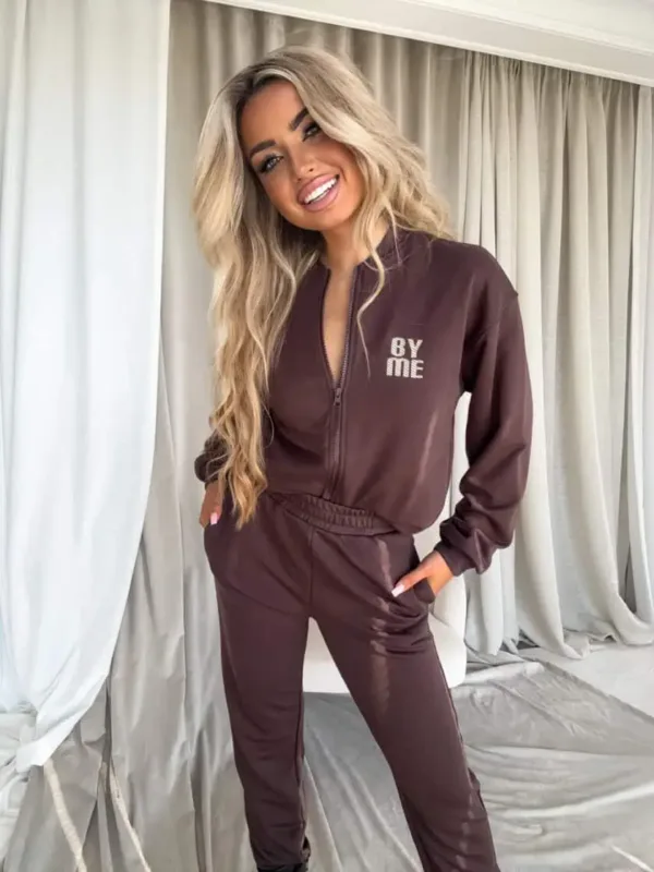 Bluza rozpinana czekoladowa MIMI - obrazek 2
